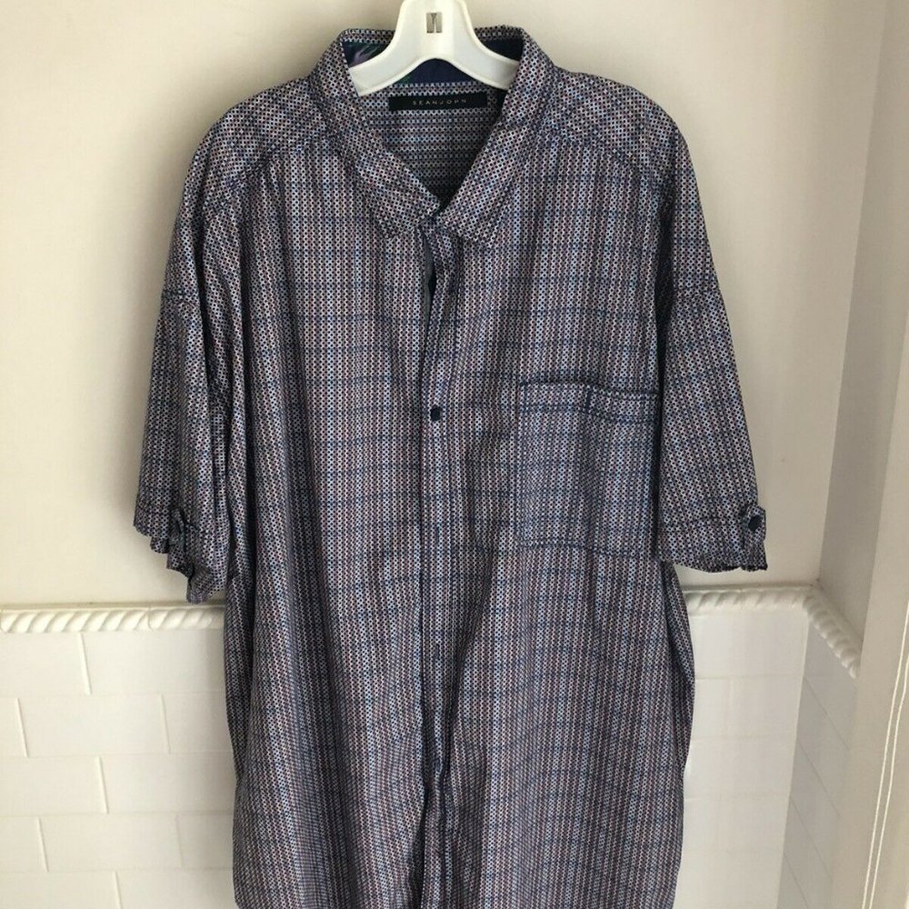 Sean John Short Sleeve Shirt 5X geometric print